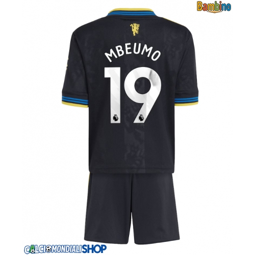 Maglie da calcio Manchester United Bryan Mbeumo #19 Terza Maglia Bambino 2025-26 Manica Corta + Pantaloni corti)